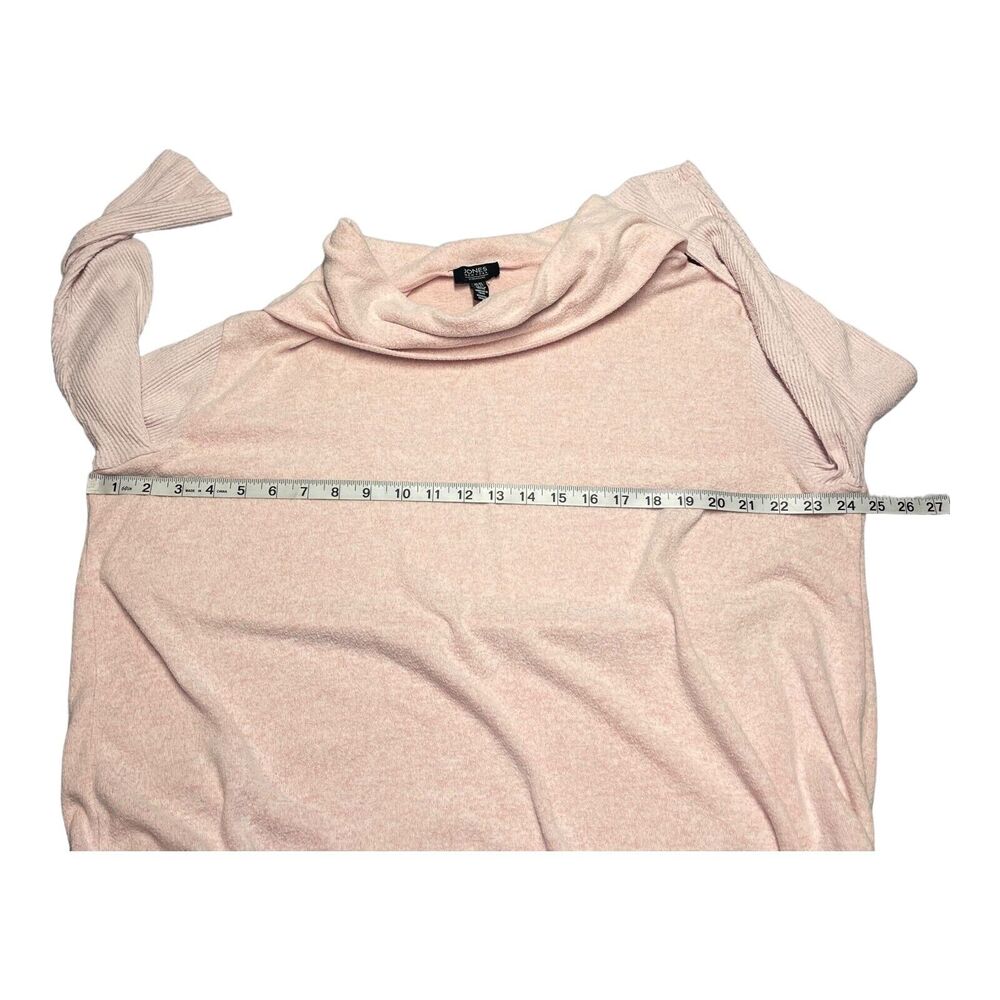 Jones New York Sweater Women's 2X Beige Turtleneck Ribbed Long Sleeve Pullover - Picture 4 of 7